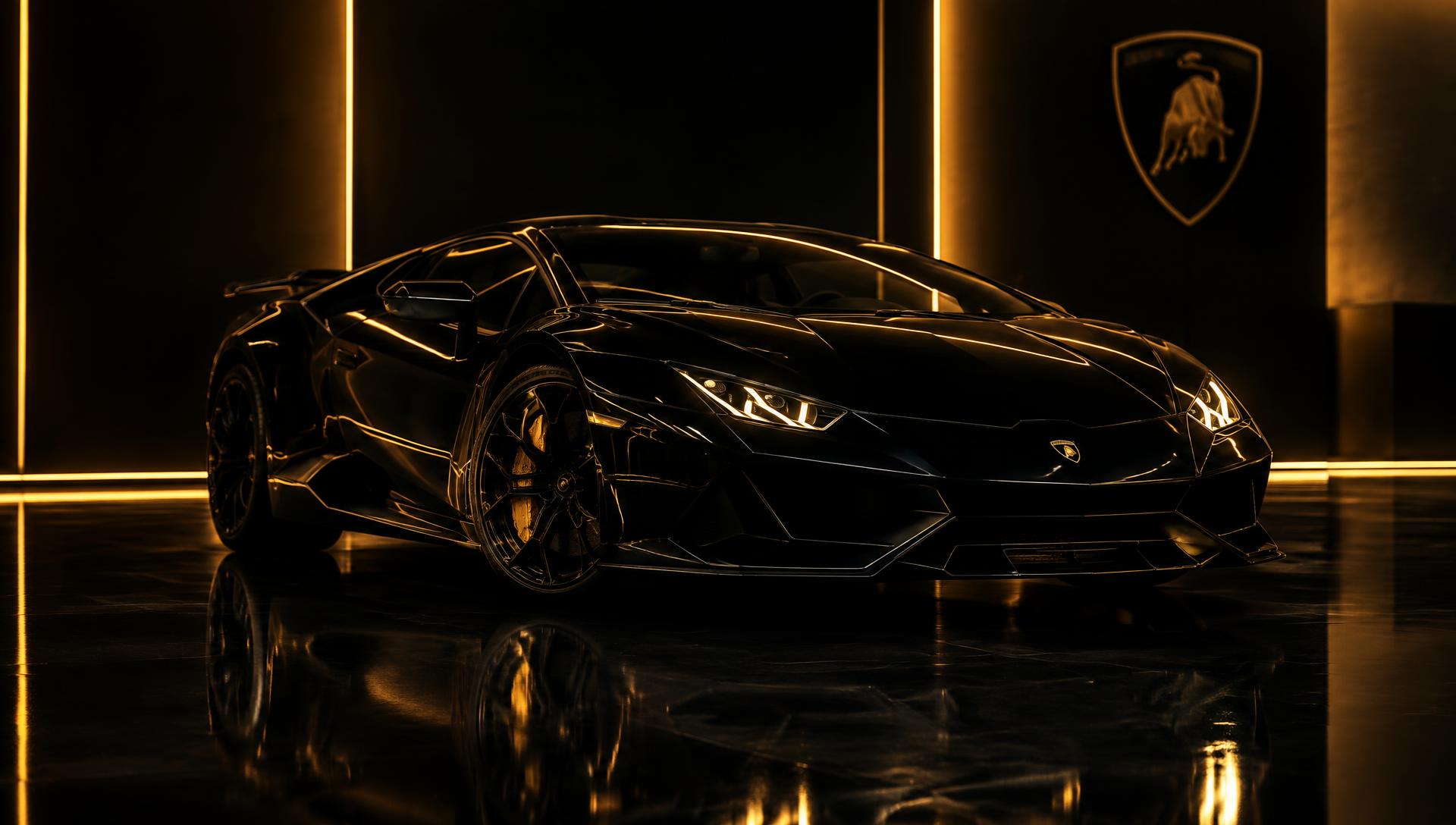 Veículo premium em um showroom